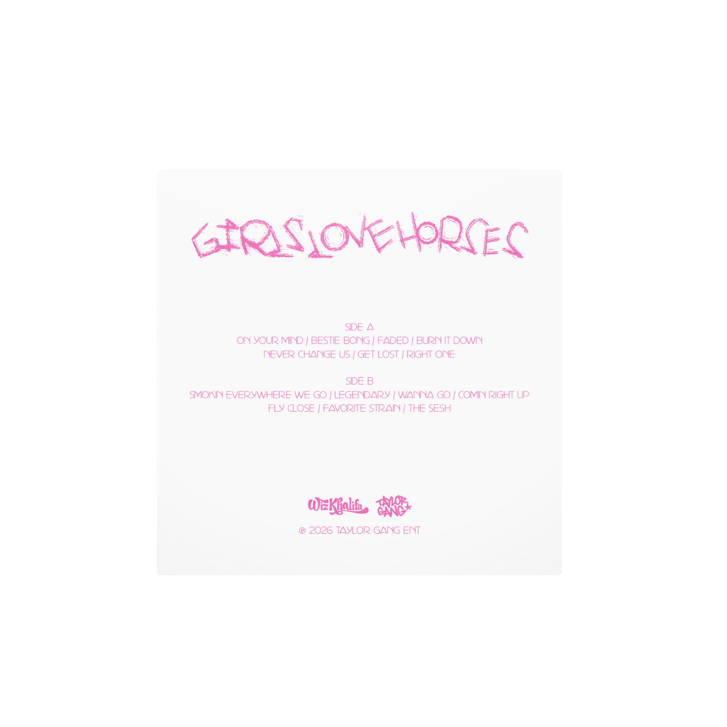 Girls Love Horses Vinyl Record - Signed By Wiz